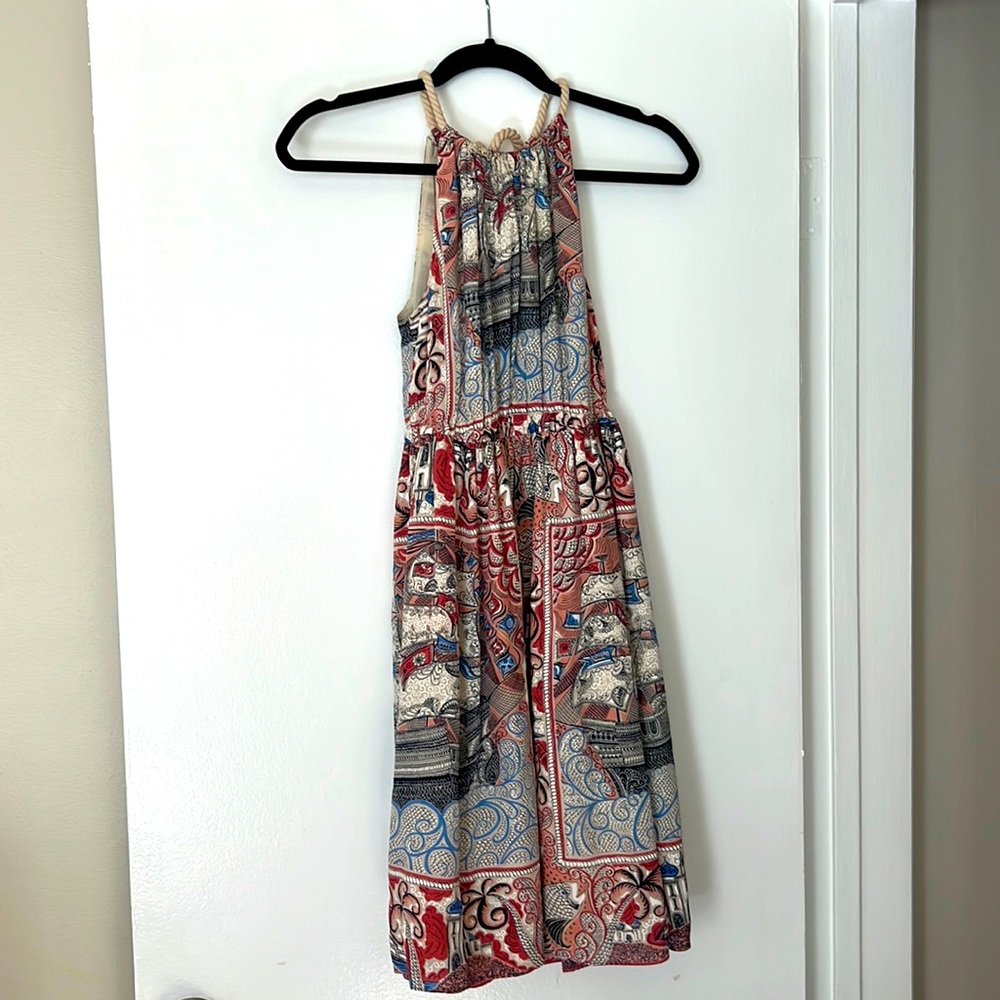 Anthro nautical dress with rope tie